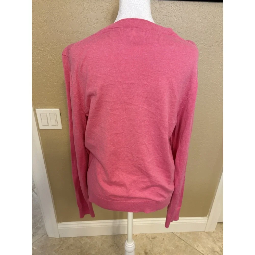 J Crew Women's Cotton Long Sleeve Cardigan, Large,‎ Preppy, Classic